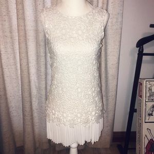 Mayoral Brand White Lace Mini Dress (Size 12)